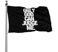 Personnalisé Bannière Extérieure Résistants Aux Intempéries Drapeau De Jardin Seul Dieu Peut Me Juger 90X150Cm Drapeaux Pour Fête Manif Anniversaire