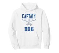 Personnalisé Bateau Vintage Bleu Captain Bob Anchor Stars Sweat à Capuche