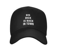 Personnalisé Big Dick is Back in Town Casquette de Baseball pour Hommes Femmes Respirant Papa Chapeau Sports Snapback Hats, Cadeau de Noël