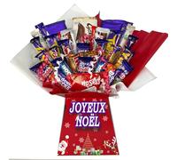 Personnalisé Boîte de Chocolats Joyeux Noël, Collection Festive, Chocolat au Lait, Emballage Cadeau Édition Limitée (Compatible avec MEGA MIX)