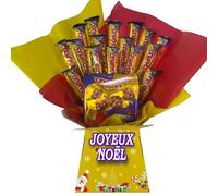 Personnalisé Boîte de Chocolats Joyeux Noël, Collection Festive, Chocolat au Lait, Emballage Cadeau Édition Limitée (Compatible avec Cadbury CRUNCHIE)