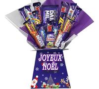 Personnalisé Boîte de Chocolats Joyeux Noël, Collection Festive, Chocolat au Lait, Emballage Cadeau Édition Limitée (Compatible CADBURY MIX)