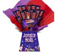 Personnalisé Boîte de Chocolats Joyeux Noël, Collection Festive, Chocolat au Lait, Emballage Cadeau Édition Limitée (Compatible avec Cadbury WISPA)