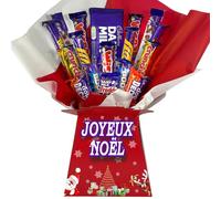 Personnalisé Boîte de Chocolats Joyeux Noël, Collection Festive, Chocolat au Lait, Emballage Cadeau Édition Limitée (Compatible avec Cadbury RED Mix)