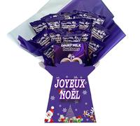Personnalisé Boîte de Chocolats Joyeux Noël, Collection Festive, Chocolat au Lait, Emballage Cadeau Édition Limitée (Compatible CADBURY BUTTONS)