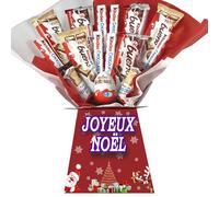 Personnalisé Boîte de Chocolats Joyeux Noël, Collection Festive, Chocolat au Lait, Emballage Cadeau Édition Limitée (Compatible KINDER)