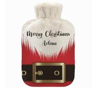 Personnalisé Bouillotte avec housse en polaire douce en caoutchouc avec couvercle 2 litres belle couverture en molleton Saint Nicolas [092]