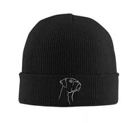 Personnalisé Boxer Chien Ligne Art Bonnet Chapeaux Mode Tricot Hat pour Hommes Femmes Hiver Chaud Animal Animal Skullies Bonnets Capuchons
