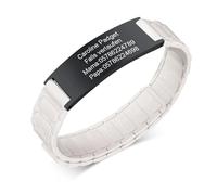 Personnalisé Bracelet SOS Identification Enfant - Bracelet Enfant Perdu Personnalisable avec Plaque Gravée Prénom Numéro Téléphone Sécurité RÉglable Magnétique Bande Silicone pour Garçon Fille