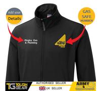 Personnalisé Brodé Gaz Sûr Register Logo Souple Coque Veste Gaz Installateur