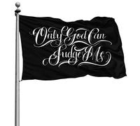Personnalisé Bruant Couleurs Vives Bannière Seul Dieu Peut Me Juger 90X150Cm Drapeau De Jardin Pour Fête Intérieur Balcon