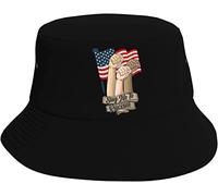 Personnalisé Chapeau de Pêcheur Le Drapeau américain Dit Non au racisme Pecheur Chapeaux Mode Bonnet de Soleil pour Plage Hommes Femmes