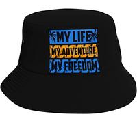 Personnalisé Chapeau de Plage Ma Vie, Mon Aventure, ma liberté Chapeaux de Visière Unisex Extérieur Casquette pour Été Hommes Camping