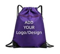 Personnalisé Cordon De Serrage Sac À Dos Sports Sac À Dos Fermeture Éclair Pochette Extérieur Personnalisée Impression Design Entreprise Logo Sac À Dos Hommes Femmes Cadeau Color6,34 * 1 * 44cm