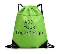 Personnalisé Cordon De Serrage Sac À Dos Sports Sac À Dos Fermeture Éclair Pochette Extérieur Personnalisée Impression Design Entreprise Logo Sac À Dos Hommes Femmes Cadeau Color4,34 * 1 * 44cm