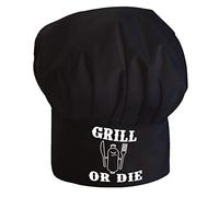 Personnalisé de Cuisinier Chapeau Pour les femmes et les hommes Chef Adulte Noir Faire un barbecue ou mourir [108]