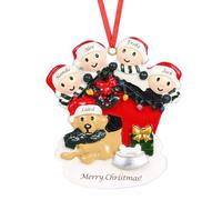 Personnalisé Décoration de Noël Ornement Suspension de Sapin de Noël Ornement avec Noms Cadeaux pour la Famille Maman Papa Amis (# 1, 5 Noms)