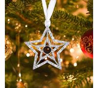 Personnalisé Décoration de Noël Photo Ornement Suspension de Sapin de Noël Pendentif de Projection de Photo Cadeaux pour la Famille Maman Papa Amis (# 4)