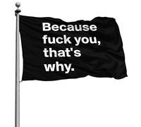 Personnalisé Drapeaux De Pirate Couleurs Vives Drapeau De Jardin Parce Que Va Te Faire Foutre, C'Est Pour Ça 90X150Cm Drapeaux Pour Événements Bar Balcon