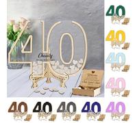 Personnalisé Du Livre D'Or Du 40 E Anniversaire, Texte De Nom Personnalisé, Livre De Connexion Créatif Pour Les Invités D'Anniversaire, Fête D'Anniversaire (style 9)