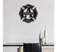 Personnalisé en métal famille nom de famille signe en bois cadeau de mariage lettre fendue initiale découpé au Laser prénoms est année date d'établissement monogramme personnalisé décor à la maison