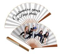 Personnalisé Eventail Pliant en Bambou, Affaires Personnalisé Eventail Pliant, Fêtes, Spectacles, Mariages, Anniversaires Eventails Pliants - 1 pièce