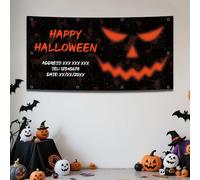 Personnalisé Halloween bannière personnalisée, 71 pouces x 35 pouces bannière polyester tissu cour logo