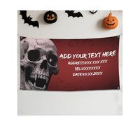 Personnalisé Halloween bannière personnalisée, 71 pouces x 35 pouces bannière polyester tissu cour logo