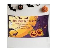 Personnalisé Halloween bannière personnalisée, 71 pouces x 35 pouces bannière polyester tissu cour logo