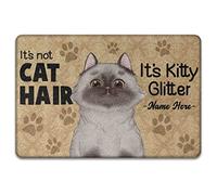 Personnalisé It's Not Cat Hair It's Kitty Glitter, pour Les Amoureux des Chats Paillasson De Bienvenue Doux Paillasson D'Entree Antidérapant Tapis De Bain pour Terrasse Bain Salon 40X60Cm