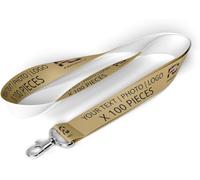 Personnalisé Lanière Cordon SET 100 pièces à votre Texte ou votre Logo Cordon Taille Unique Cordon promotionnel imprimé Lanyard courroie de cou Strap [098]