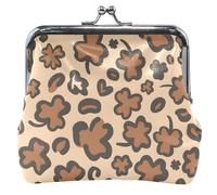 Personnalisé Léopard Spots Brown Femmes Portefeuille & Pouches Kiss Lock Filles Coin Card Change Portefeuille, Léopard Spots Marron, Classique, Léopard Spots Marron, Classique, Leopard Spots Marron