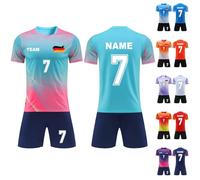 Personnalisé Maillot de Foot,Concevez Votre Propre nom de Maillot de Pied,numéros,Logo,25/26 Saison Nouveau Maillot de Football vêterments pourgarçons Adultes Costume (Style 27)
