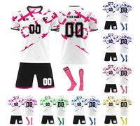 Personnalisé Maillot de Foot,Concevez Votre Propre nom de Maillot de Pied,numéros,Logo,25/26 Saison Nouveau Maillot de Football vêterments pourgarçons Adultes Costume (Style 5)