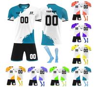 Personnalisé Maillot de Foot,Concevez Votre Propre nom de Maillot de Pied,numéros,Logo,25/26 Saison Nouveau Maillot de Football vêterments pourgarçons Adultes Costume (Style 2)