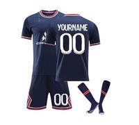 Personnalisé Maillots de Foot avec Nom Numéro de L'équipe Maillot de Foot Personnalisé Ensemble pour Enfant et Adultes Vêtements Sport Tee Shirt Short avec Chaussette Set