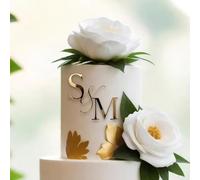 Personnalisé Mariée & Marié Initiales Gâteau De Mariage Topper, Personnalisé Gâteau De Mariage Décoration, Gravure Signes En Acrylique Pour Fiancés, Anniversaire, Cadeaux D'anniversaire