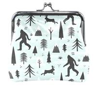 Personnalisé Mystic Creatures Bleu Cuir Portefeuille Titulaire Femmes Boucle Kiss Lock Card Change Bourse Portefeuille, Créatures Mystiques Bleu, Mystic Creatures Bleu