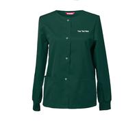 Personnalisé Personnalisable Brodé Veste d'échauffement pour Femme Uniforme Médicale Warm up Jacket Blouse Medicale