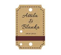 Personnalisé Personnalisé Nom Force Mariage Cierge Merveilleux Tags avec Match Strike Strip pour Anniversaire Anniversaire, Obtention du diplôme, Fête (50)