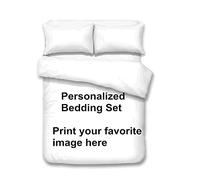 Personnalisé Photo Housse de Couette Microfibre, 2 Personnes 220x240cm Customized Housse de Couette avec Taie d'oreiller, Personnalisée avec Texte Photo Parures de Lit Fleurs Cheval (220_x_240cm)