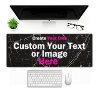 Personnalisé Photo Texte Tapis de Souris Personalisée Tapis de Souris Gamer Personnalisé XL/XXL Anti-Glissant Surface Texturée pour Bureau et Maison Cadeau