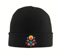 Personnalisé Pologne Folk Floral Bonnet Cap Unisexe Hiver Chaud Bonnet Homme Tricot Chapeau Extérieur Polonais Floral Art Skullies Chapeaux Chapeaux