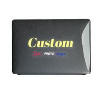 Personnalisé pour MacBook Air 15 pouces Coque M5 2026 A3448 2025 2024 2023 Release M4 A3241 M3 A3114 M2 A2941 Coque de protection en plastique rigide transparente bling, coque élégante noire brillante