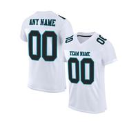 Personnalisé Sport Maillot de Football Américain Personnalisable avec Logo Nom et Numéro de l'équipe pour Hommes Femmes Jeunes Préscolaires T-Shirts Manches Courtes à Séchage Rapide