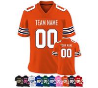 Personnalisé Sport Maillot de Football Américain Personnalisable avec Logo Prénom Homme Femme Enfant T-Shirts Manches Courtes à Séchage Rapide, S-7XL