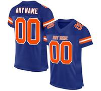 Personnalisé Sport Maillot de Football Américain pour Hommes Femmes Jeunes Préscolaires Personnalisable avec Logo Nom et Numéro de l'équipe T-Shirts Manches Courtes à Séchage Rapide