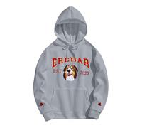 Personnalisé Sweat à Capuche avec Chat et Chien Broderie Motif pour Homme Femme,pour commémorer Chaque Jour Que Votre Animal de Compagnie Vous a accompagné