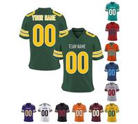 Personnalisé T-Shirt Sport Maillot de Football Américain Personnalisable avec Logo Prénom Homme Femme Enfant T-Shirts Manches Courtes à Séchage Rapide, S-7XL