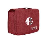 Personnalisé Trousse de Toilette Voyage pour Homme et Femmes Trousse de Toilette de Voyage avec Logo et Nom pour Le Voyage d'affaires, Les Vacances et la Nuit (Rouge)